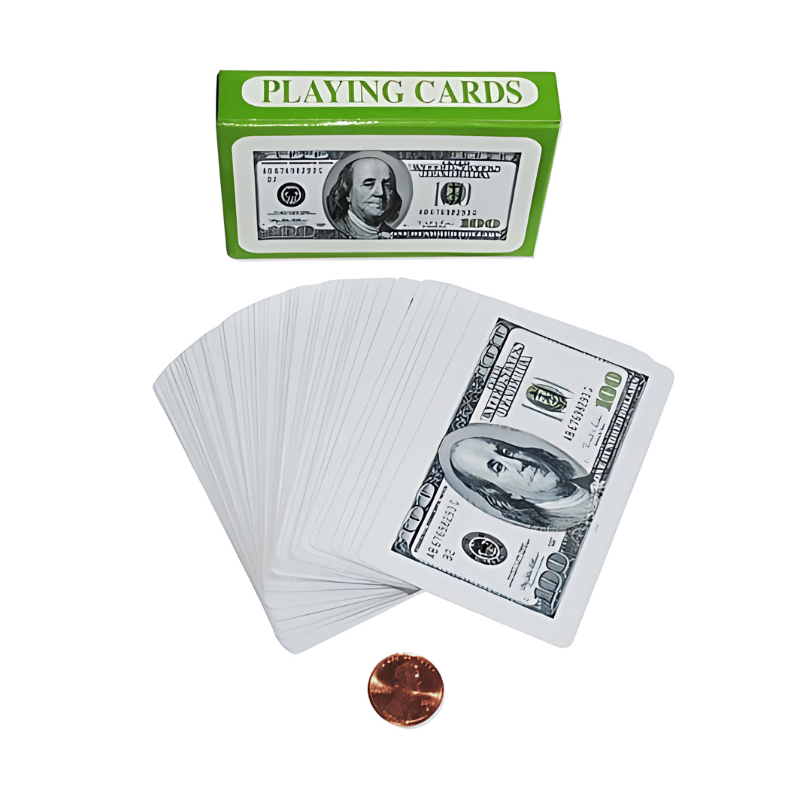 100 dollar playing cards