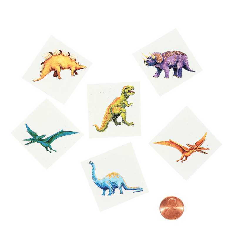 Dinosaur kiddie tattoos