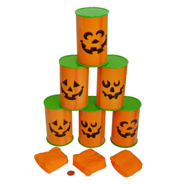 Plastic Jack-O’-Lantern Can Toss Game