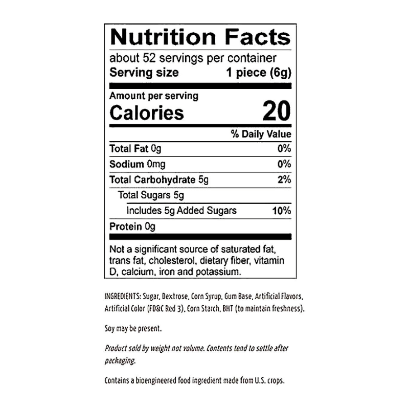 american flag gum ingredients