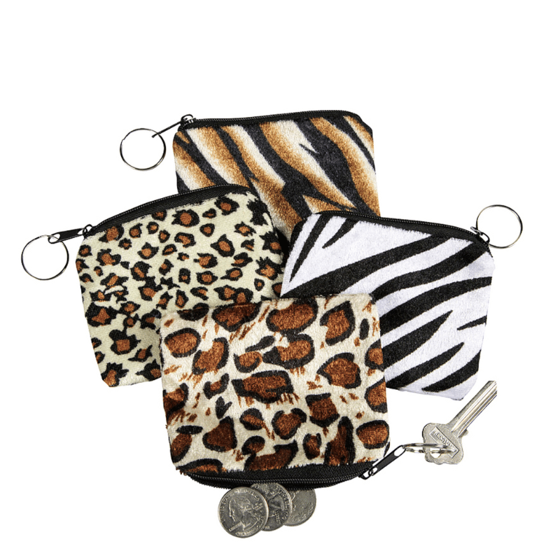 animal print coin purse