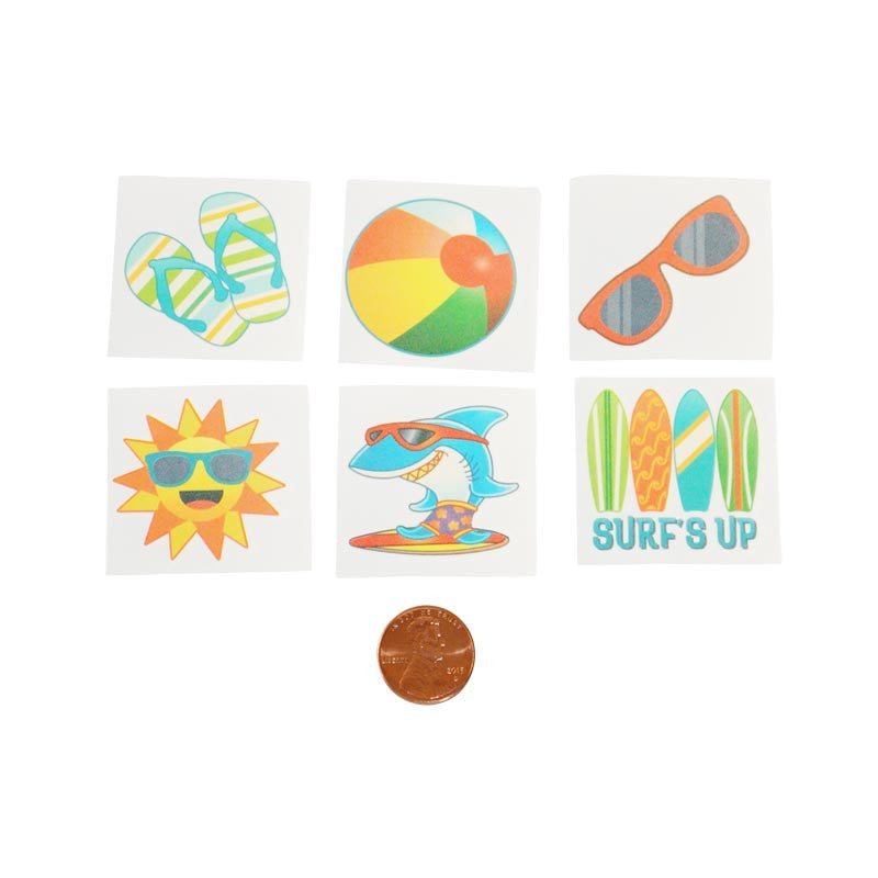 Beach Time Kids Temporary Tattoos