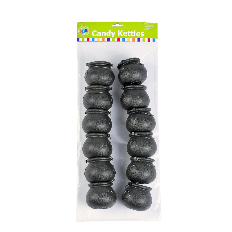 black mini candy cauldrons