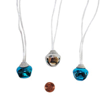 Thumbnail for Blue and Silver Winter Jingle Bell Necklaces 