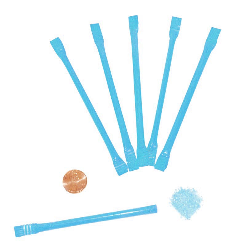 blue candy filled straws