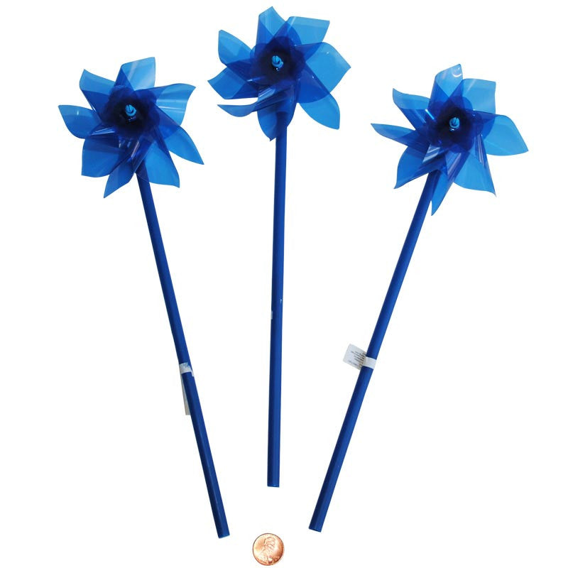 Blue Plastic Pinwheels