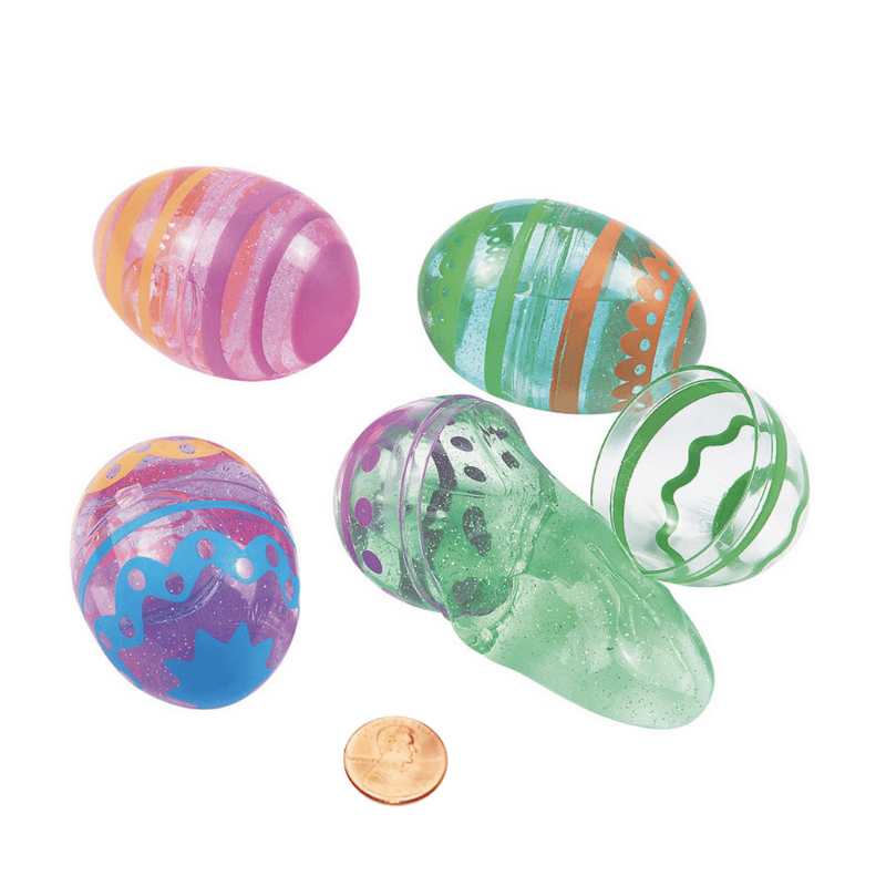 bright putty filled eggs