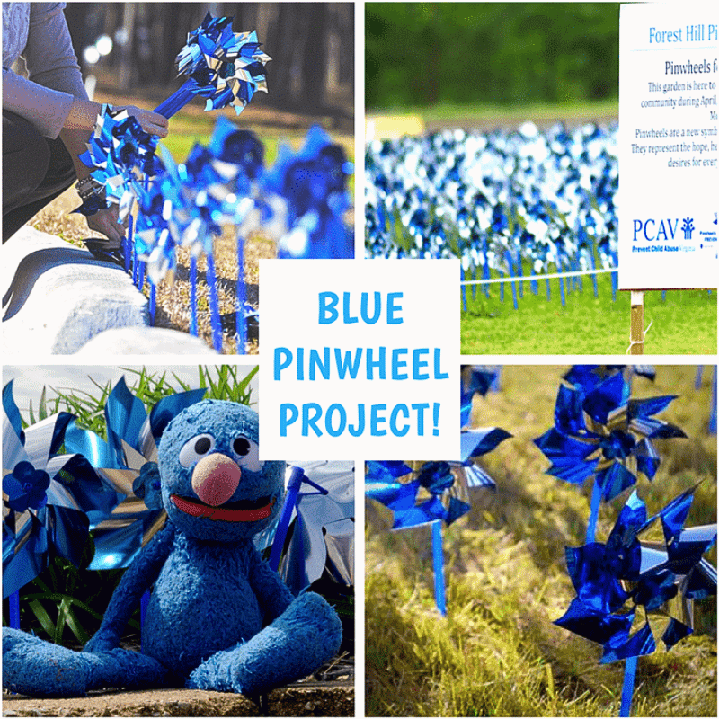 bulk blue pinwheels for prevention