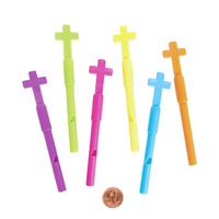 Thumbnail for bulk cross christian toy whistles