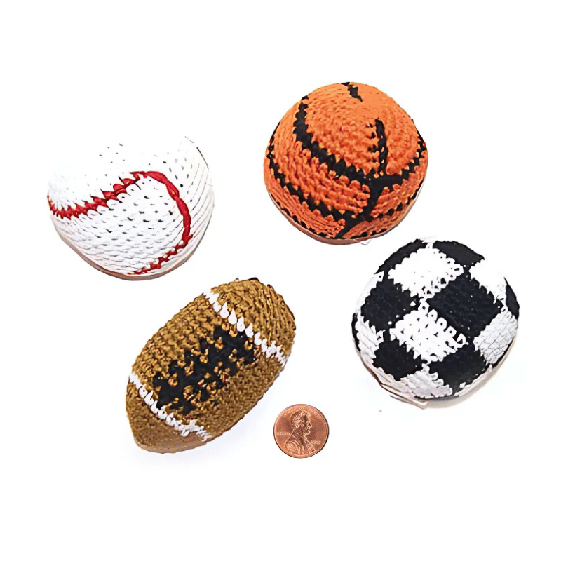 bulk knitted sports kick balls dollar toy