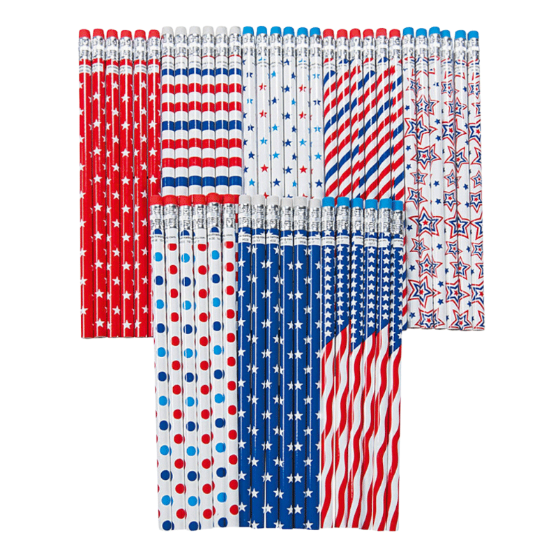 bulk patriotic pencils fun designs