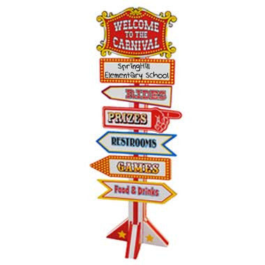 Carnival Sign Decoration - cardboard - indoor