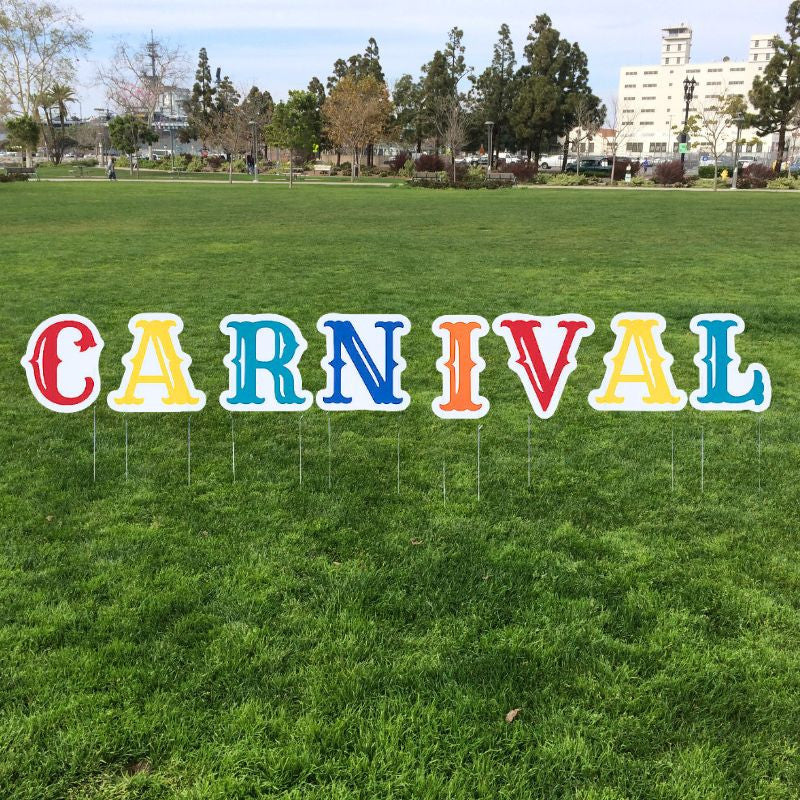 Carnival Letters Yard Sign