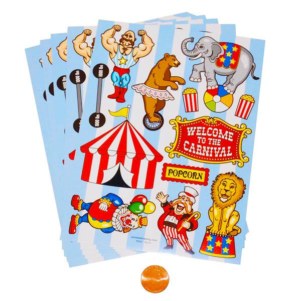 Carnival Sticker Sheets Wholesale