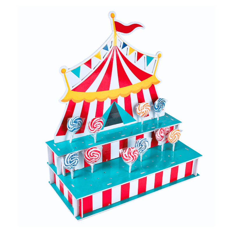 carnival themed lollipop stand