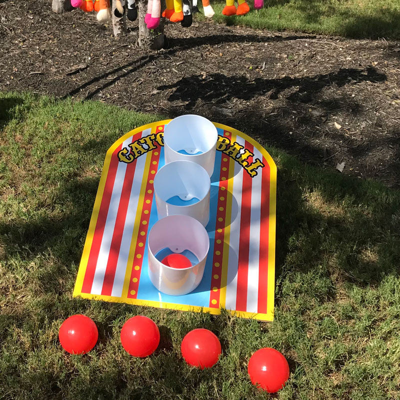 carnival game outside - catch a ball