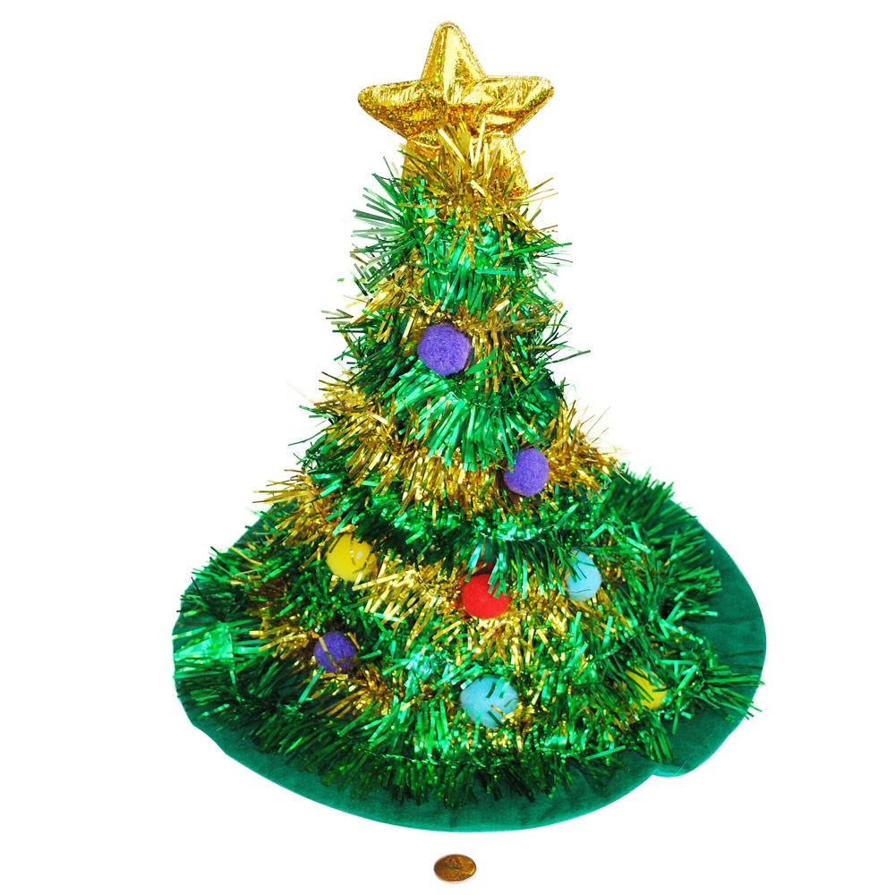 Christmas Tree Decorated Hat - Adult Sized