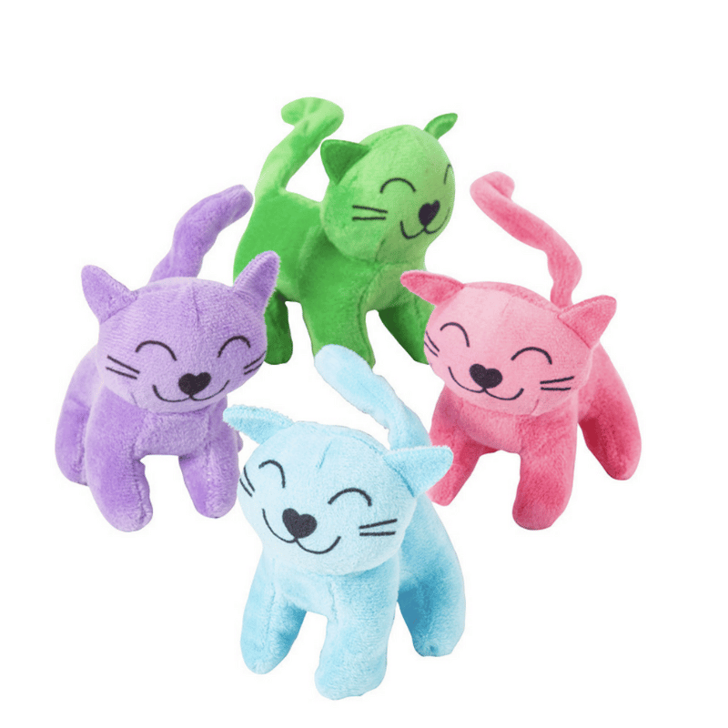 colorful plush cats