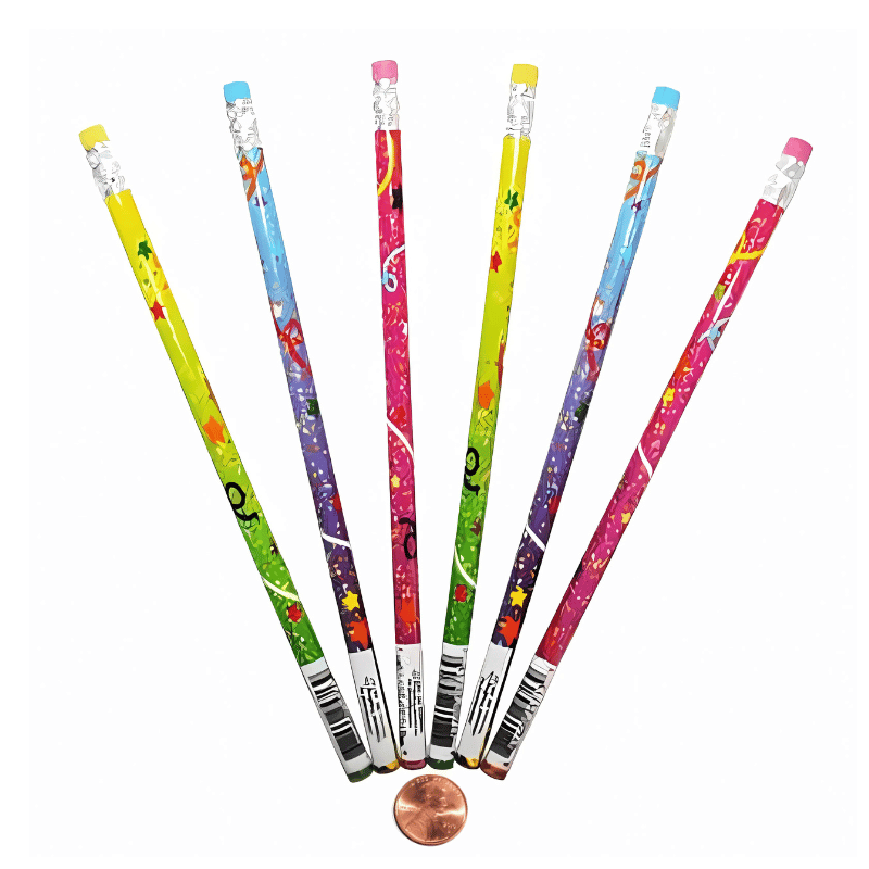 confetti themed pencils bulk