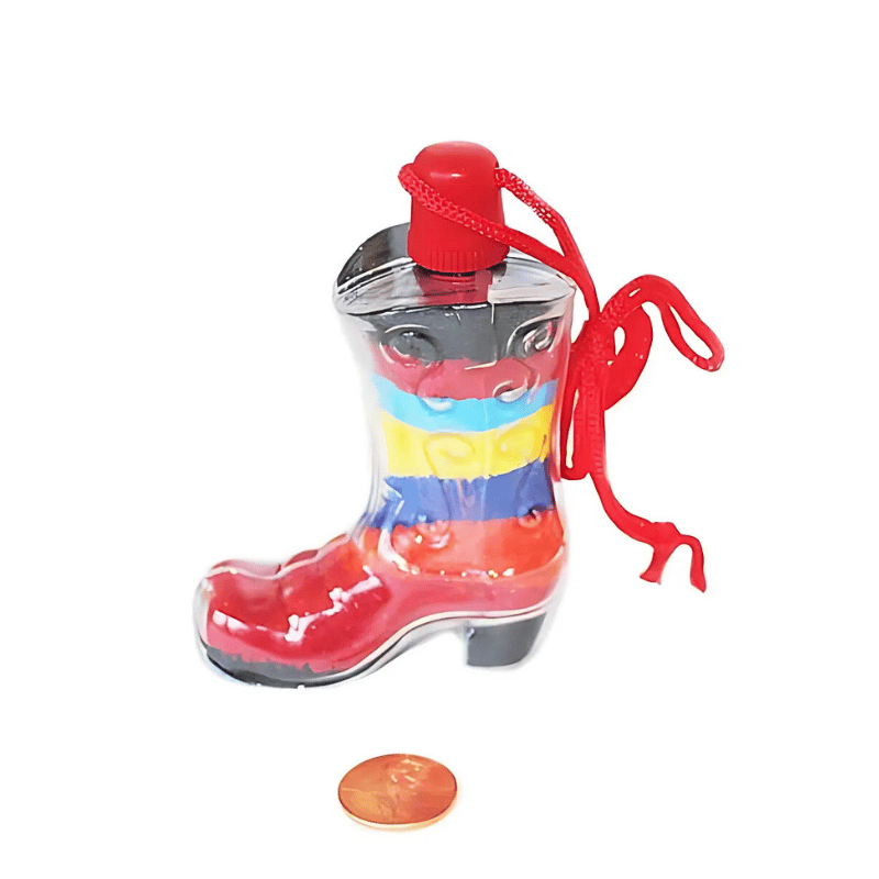 cowboy boot plastic sand art bottle