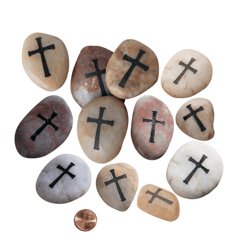 cross prayer stones