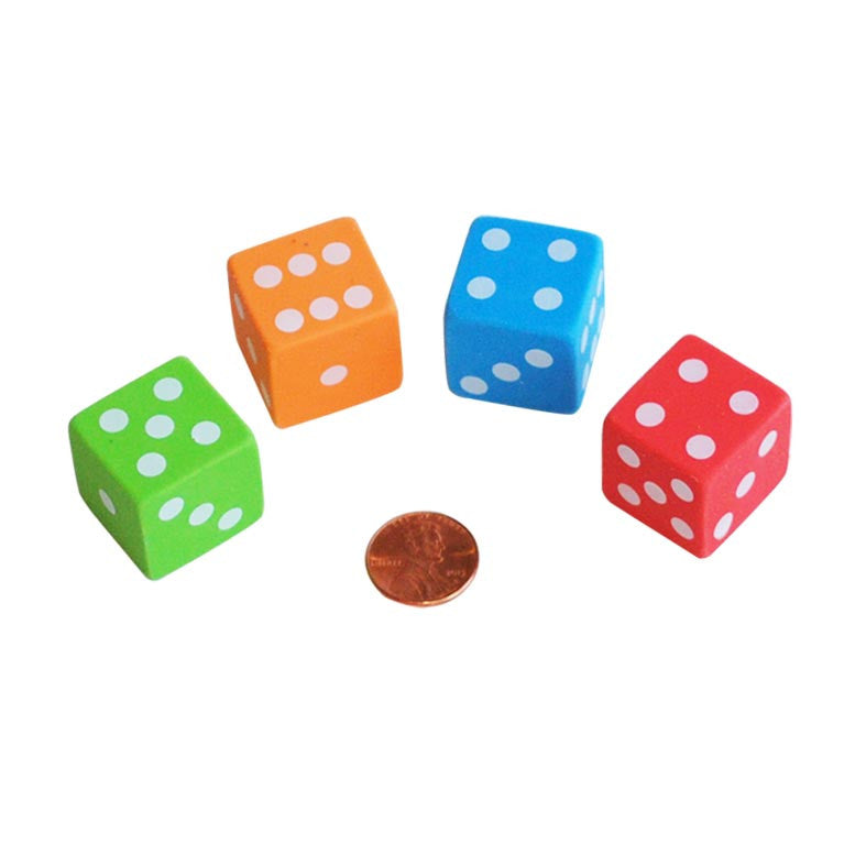 Dice Shaped Erasers - Novelty Item