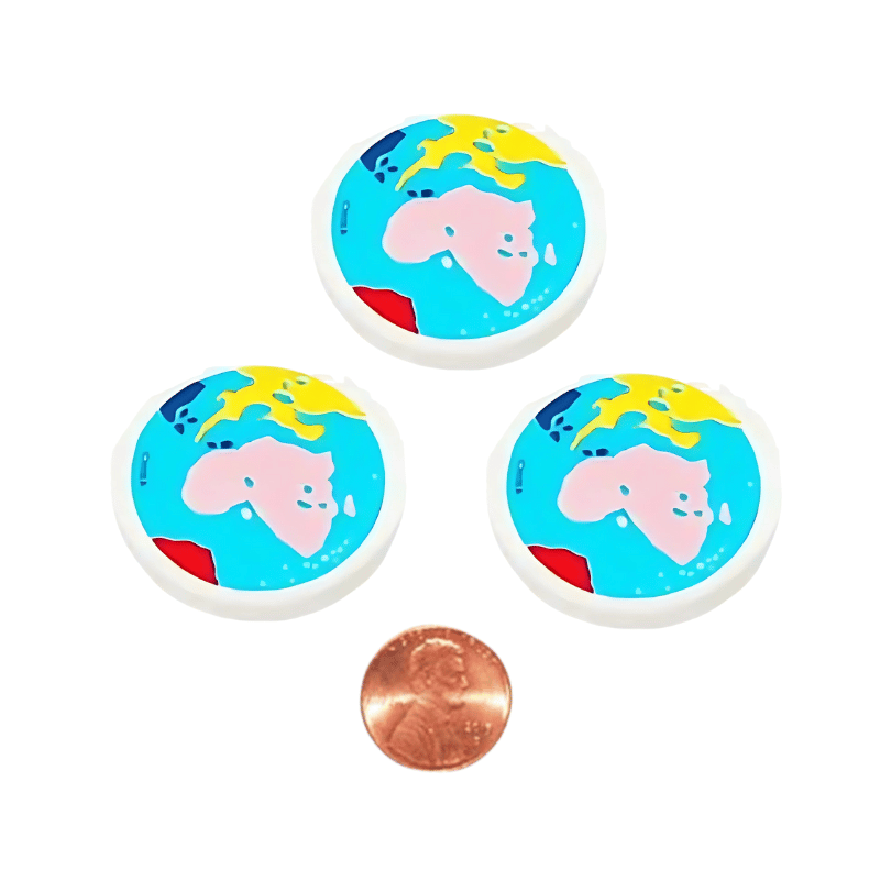 earth shaped erasers