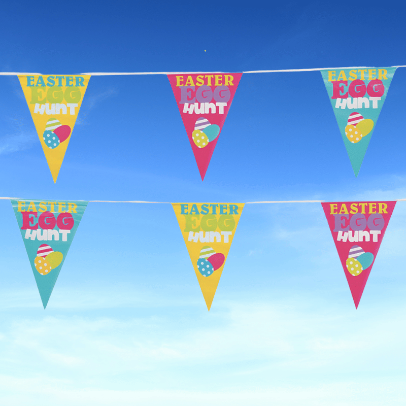 easter egg hunt pennant banner flags decoration