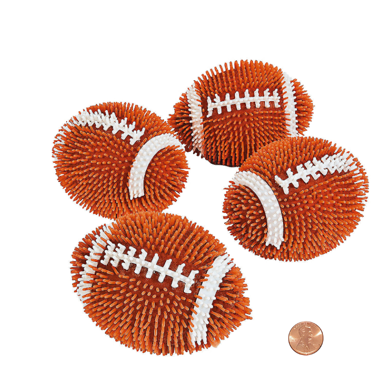 squishy football puffer balls