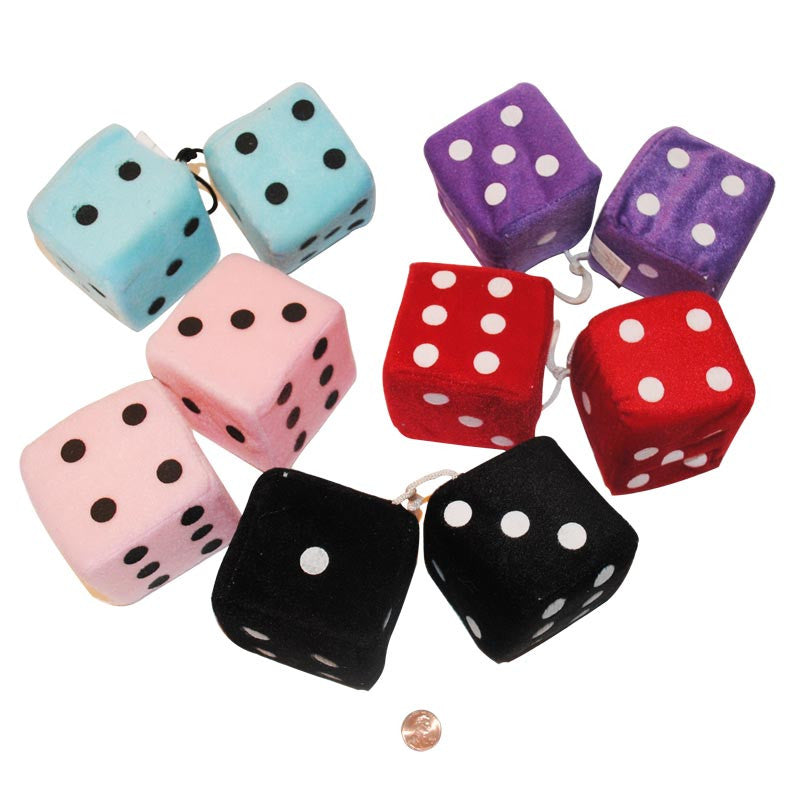 fuzzy hanging dice