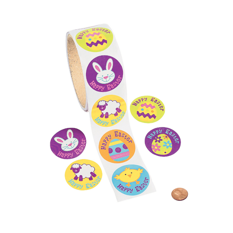 happy easter sticker roll