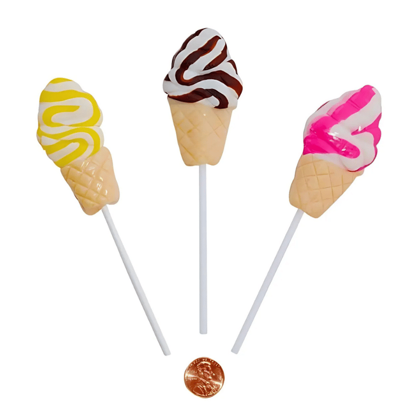 ice cream cone shaped lollipops bulk