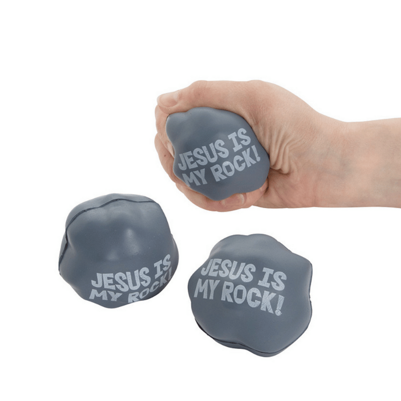 jesus is my rock stress ball