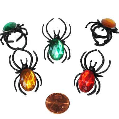 Spider Rings with Gems - Wholesale