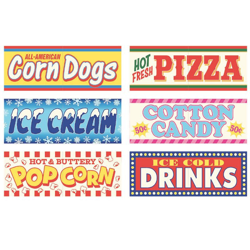 Carnival Food Signs - Large Colorful