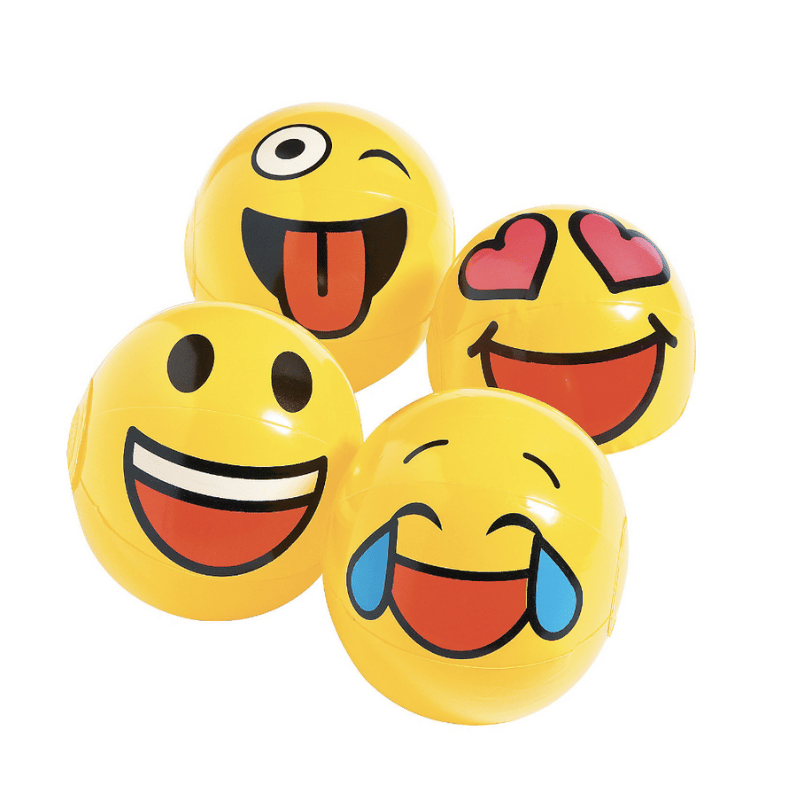 mini emoji beach balls