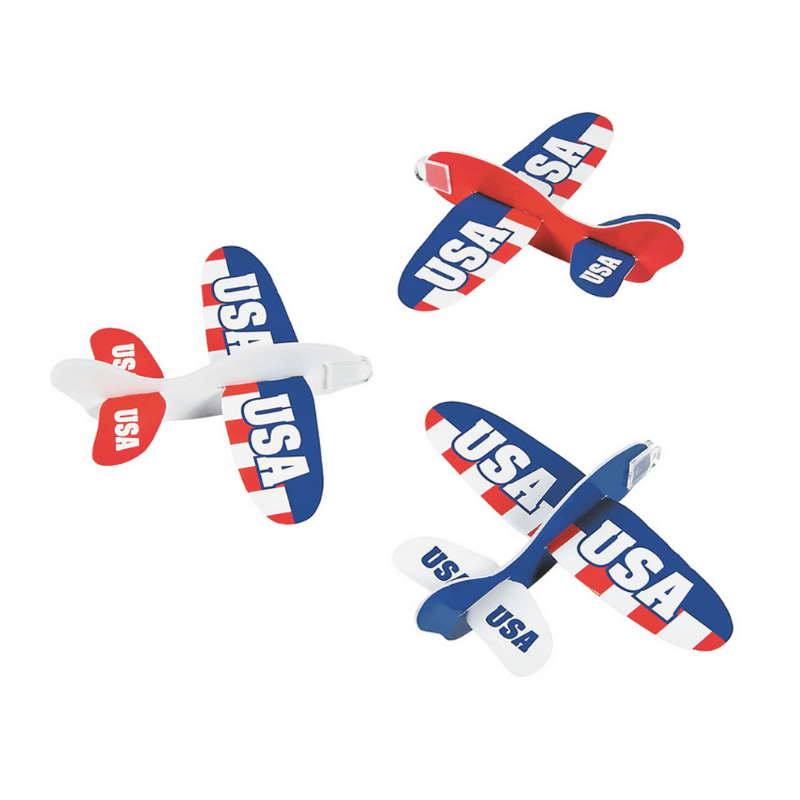 mini foam gliders patriotic