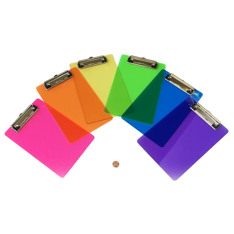 Half Sheet Small Plastic Colorful Clipboards