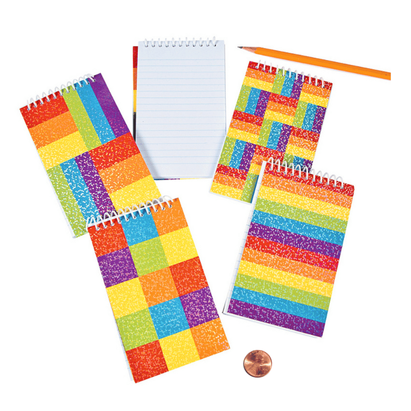 mini rainbow notepads