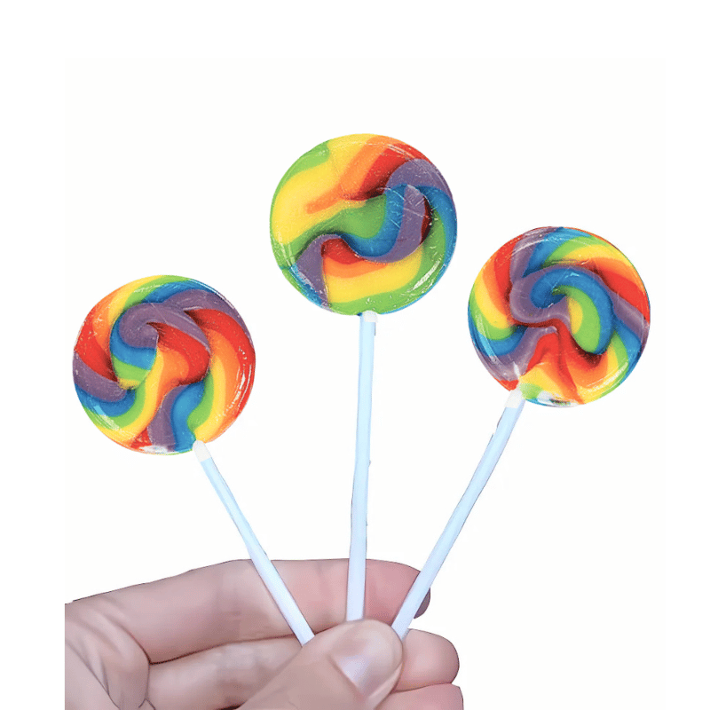 mini swirl lollopops