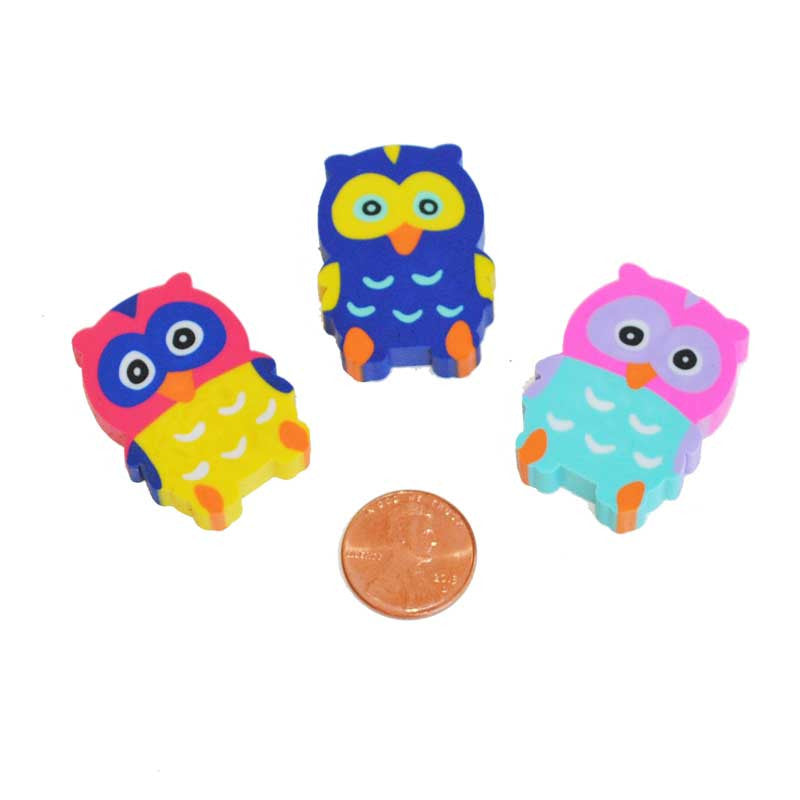 Owl Shaped Erasers Wholesale