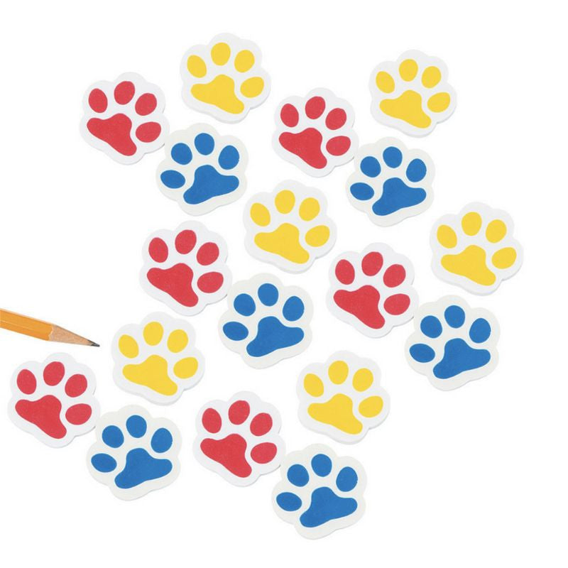 Paw Print Erasers - Bulk 144