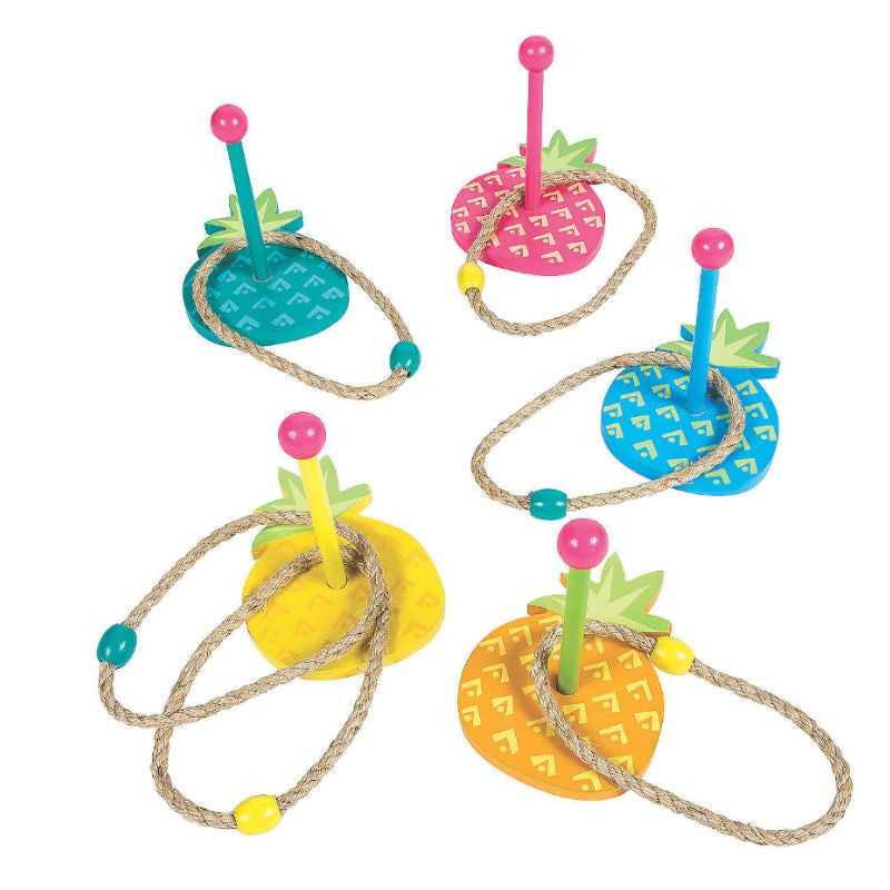 Wooden Ring Toss Game - Pineapple Themed