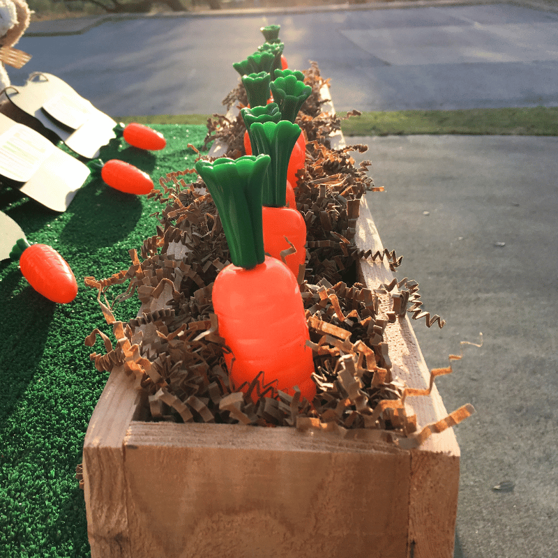 plastic carrot contains in easter game