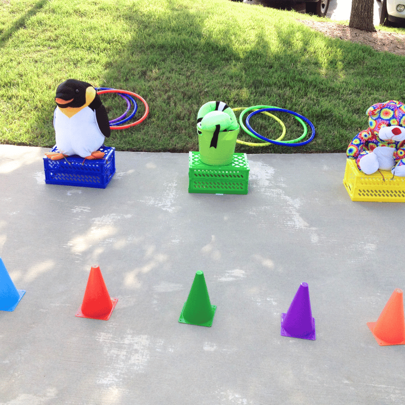 plastic cones carnival game