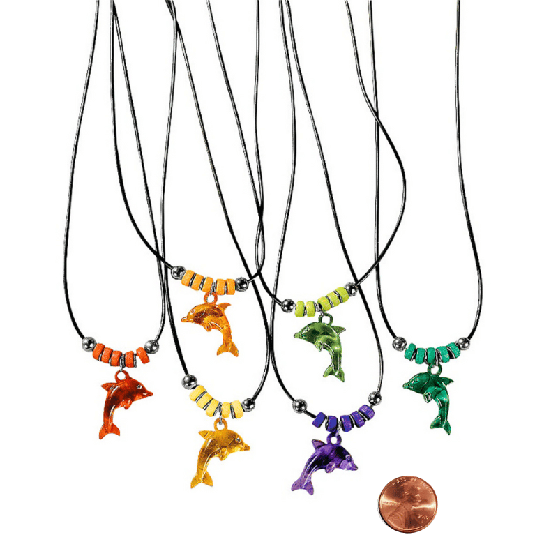 plastic dolphin necklaces kids