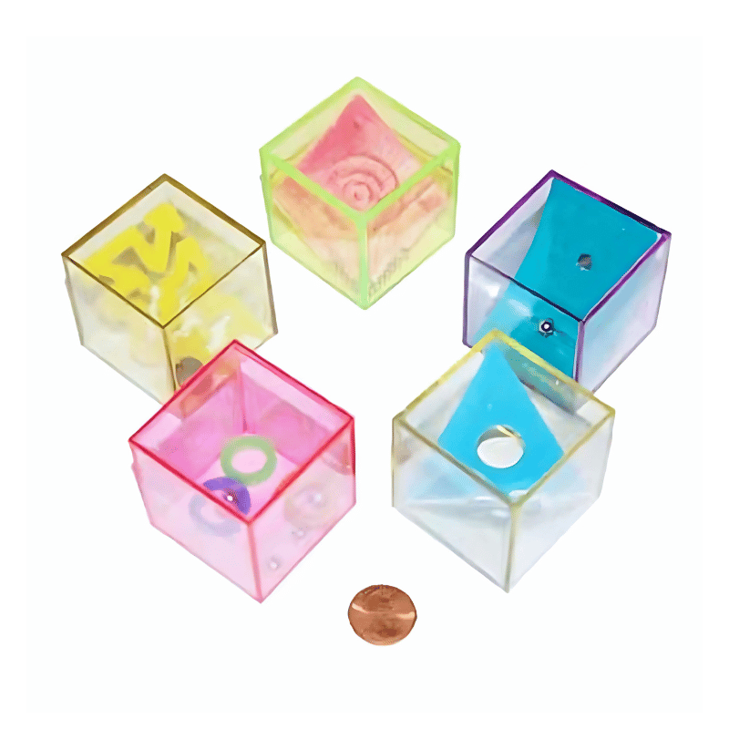 plastic glitter cube mind teaser toy