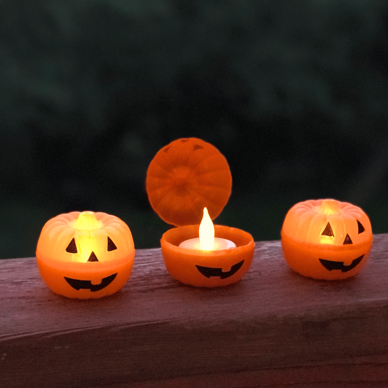 plastic pumpkin containers with lights