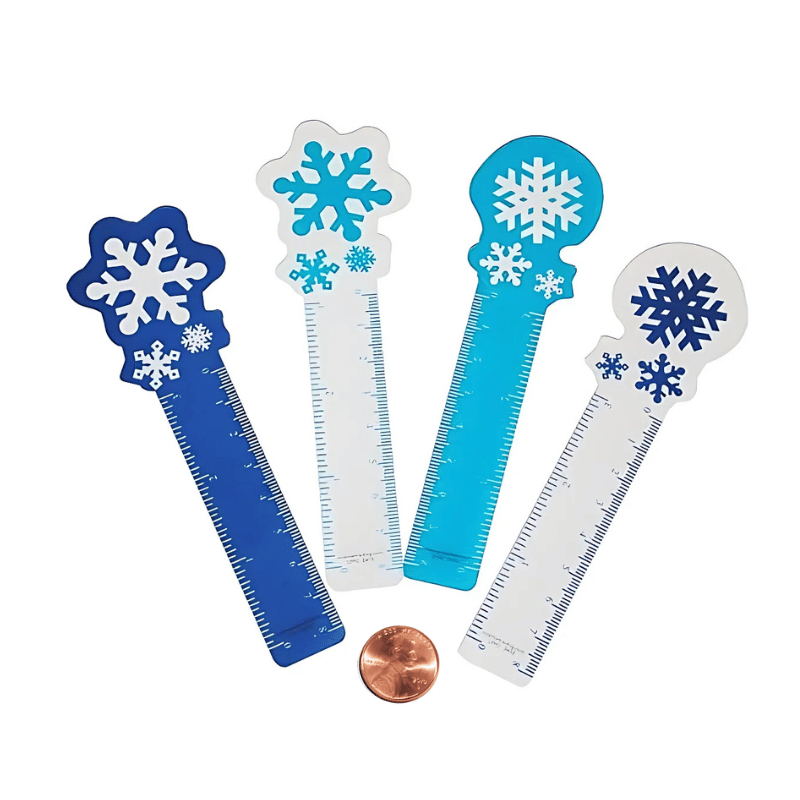 plastic snowflake bookmarks