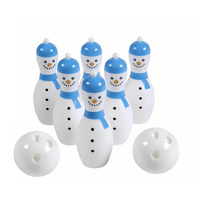 Thumbnail for plastic snowman bowling set